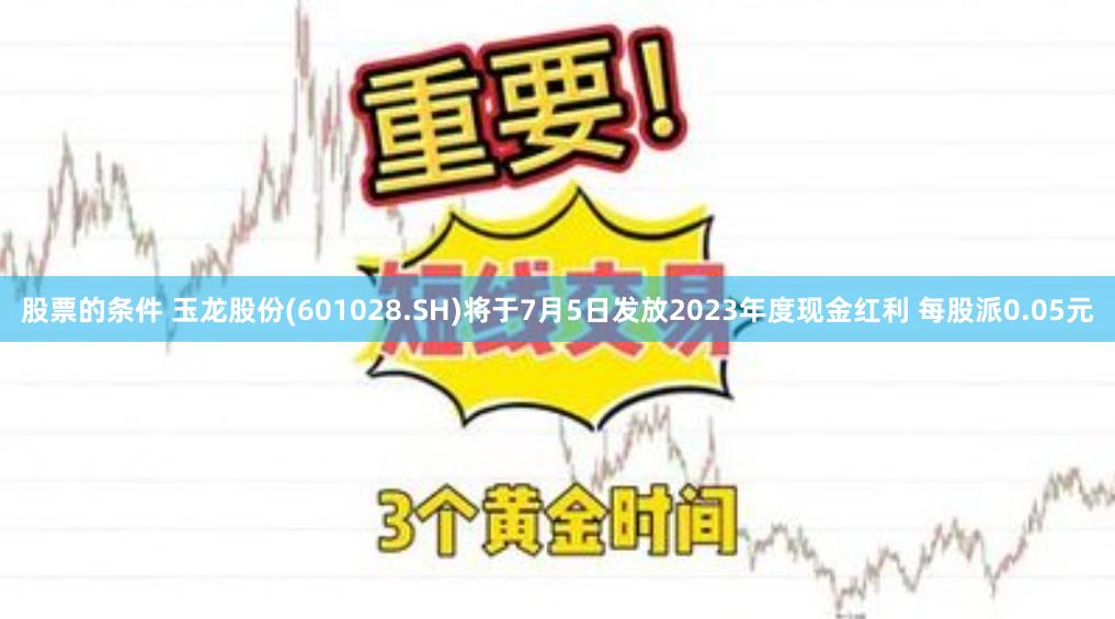 股票的条件 玉龙股份(601028.SH)将于7月5日发放2023年度现金红利 每股派0.05元