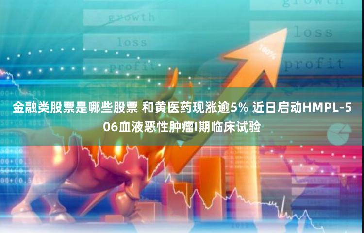 金融类股票是哪些股票 和黄医药现涨逾5% 近日启动HMPL-506血液恶性肿瘤I期临床试验